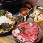 篠山牛と丹波篠山松茸のすき焼き